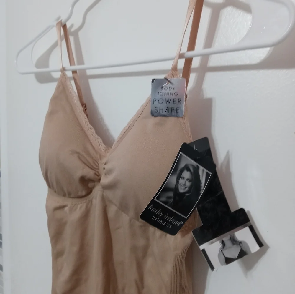 Kathy Ireland Intimates beige Body toning Power Shape Butt lift Shapewear lg